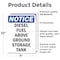 Signmission Diesel Fuel Above Ground Storage Tank OSHA Notice Sign, Vinyl Decal, 7in W x 10in L, 2PK OS-2PACK-NS-D-710-V-10994 - alternate 4